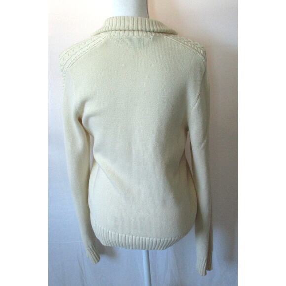 Ralph Lauren Sport Boys Cream Long Sleeve Full Zip Sweater Unisex Size Medium - Picture 5 of 9